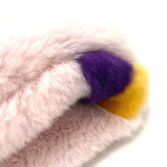 LOUIS VUITTON M70272 LV logo Écharpes Tippet fur Scarf silk / Rex Rabbit pink - Picture 5 of 10